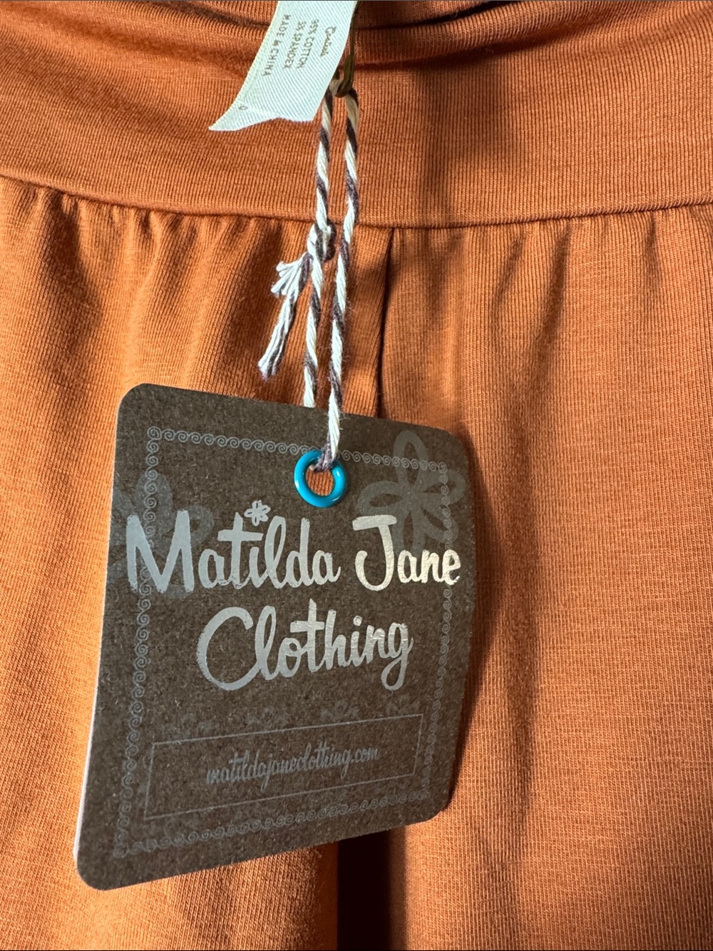 Matilda Jane Burnt Orange Ruffle-Hem Wide Leg Pants - Picture 3 of 5